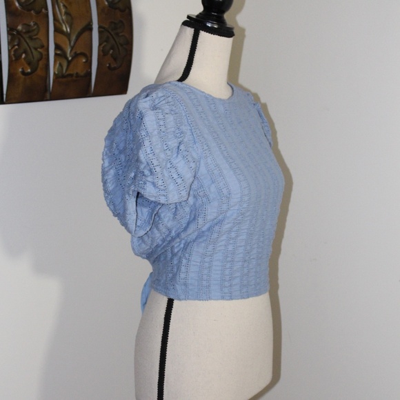 Free People, StarStruck Puff Sleeve Crop Tee - Picture 6 of 12